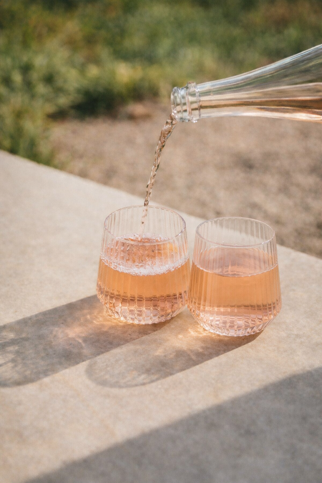 Tritan glas — hällning utomhus